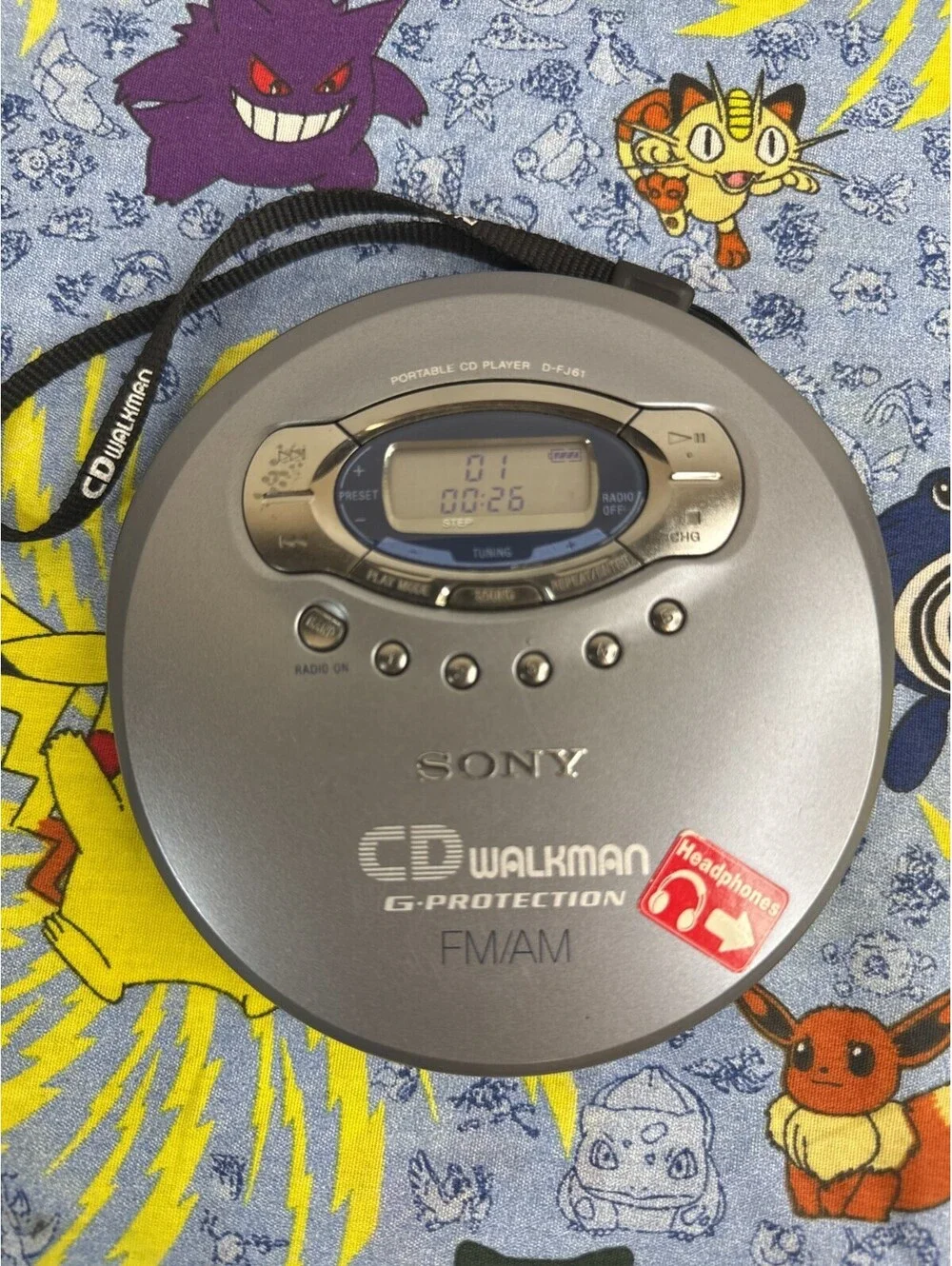 Sony Walkman D-FJ61 Portable CD Player AM/FM Radio G-Protection WORKING Discman